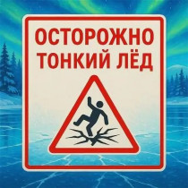 ЗИМА — ПЕРИОД ПОВЫШЕННОЙ ОПАСНОСТИ! Выход на тонкий лёд ОПАСЕН!.